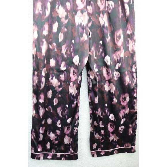 Jason Wu Short Sleeve Button-Up Satin Pajama Set-Medium-Drawstring-Pockets - Picture 8 of 16